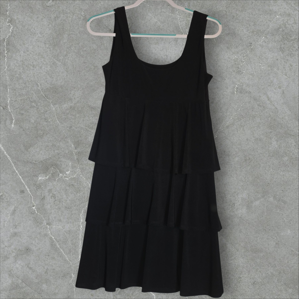 dressbarn Black Layered Mini Dress
